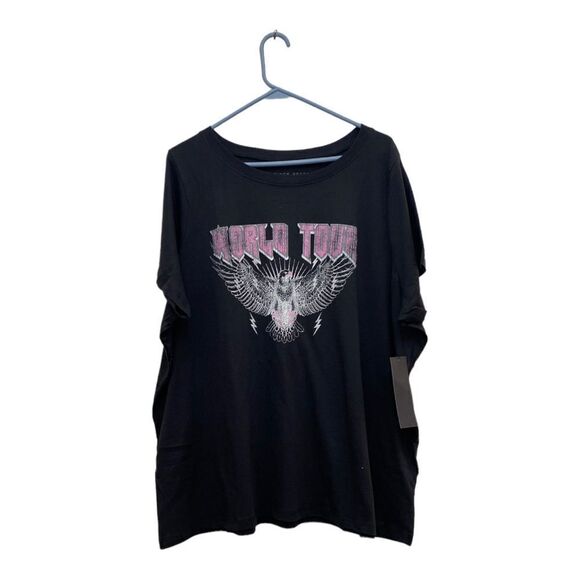 NWT Prince Peter world tour black graphic plus size tee 3X 100% cotton - Picture 1 of 7